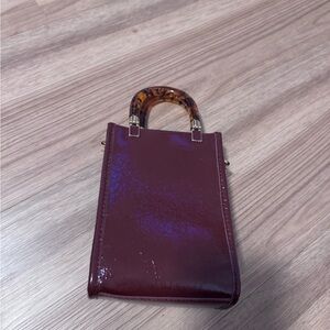 Anthropologie Handbag with Tortoise Handle